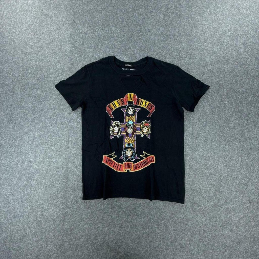 Black Guns N Roses cut-out t-shirt