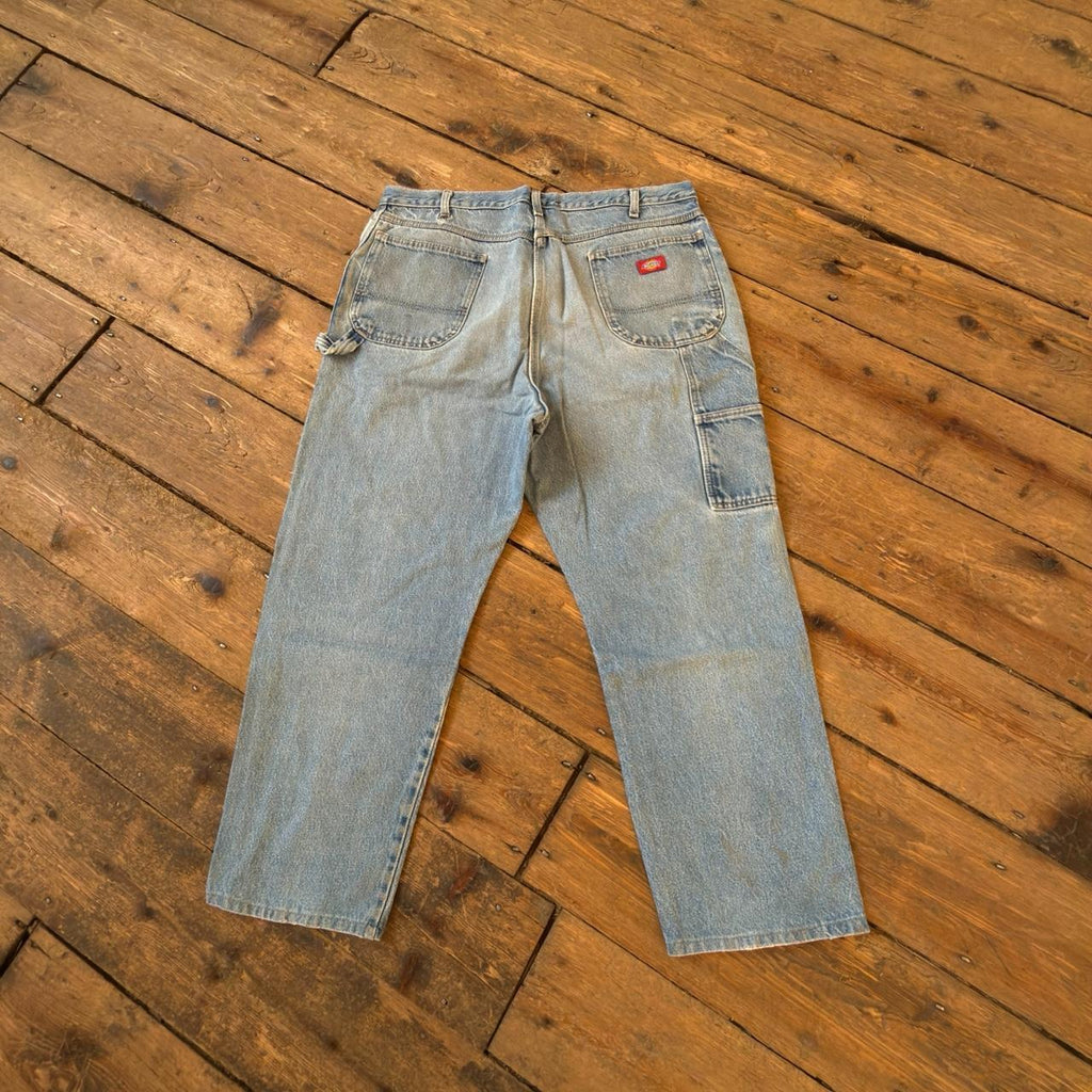 Dickies Distressed Light Wash Carpenter Jeans W39