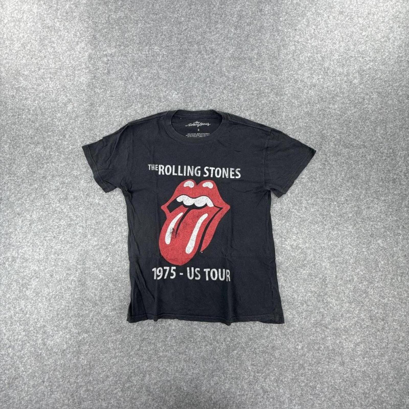 Black Rolling Stones 1975 US Tour T-shirt #rockmusic