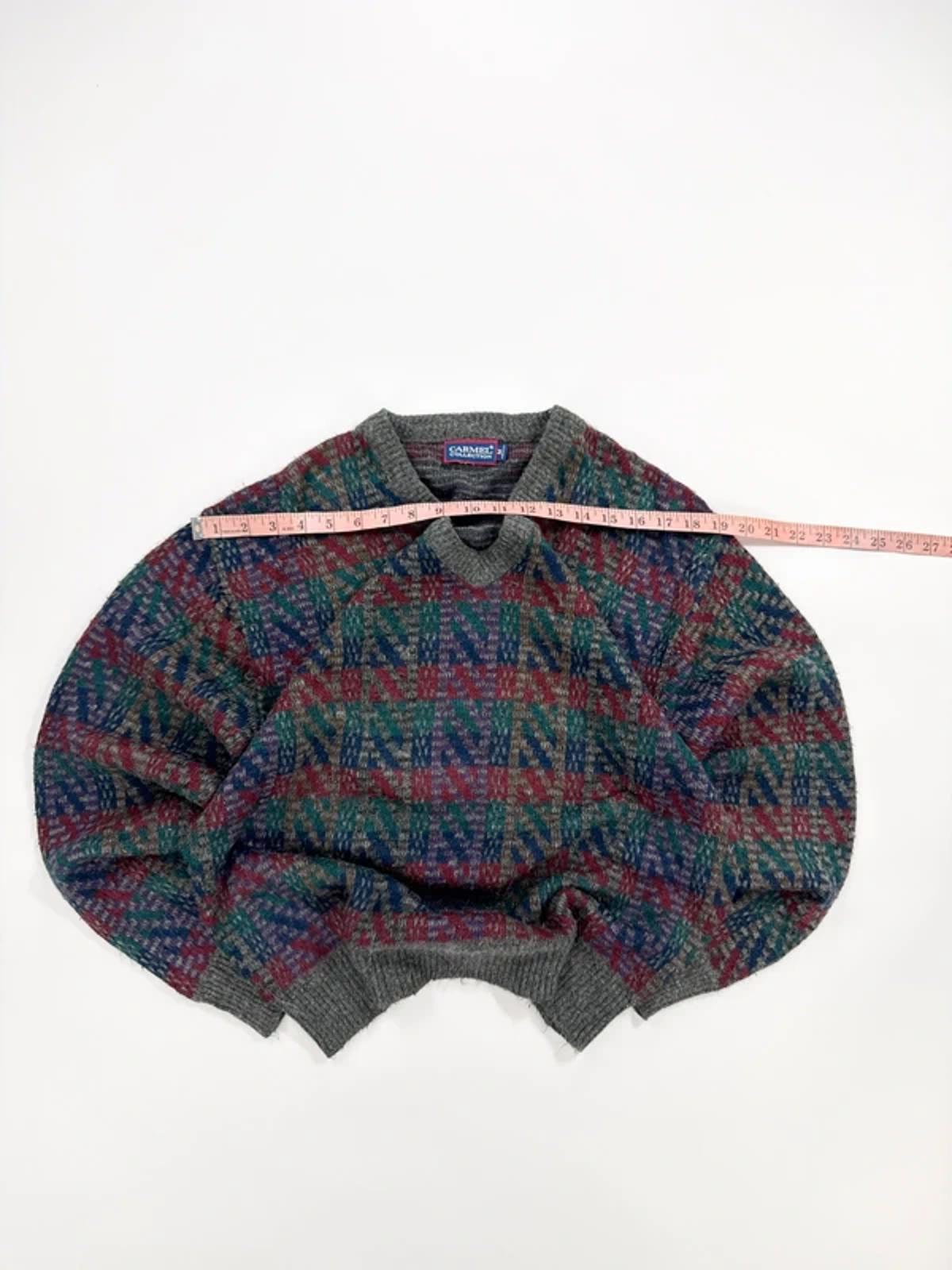Carmel Collection Vintage Knit Jumper Multicolour Pattern