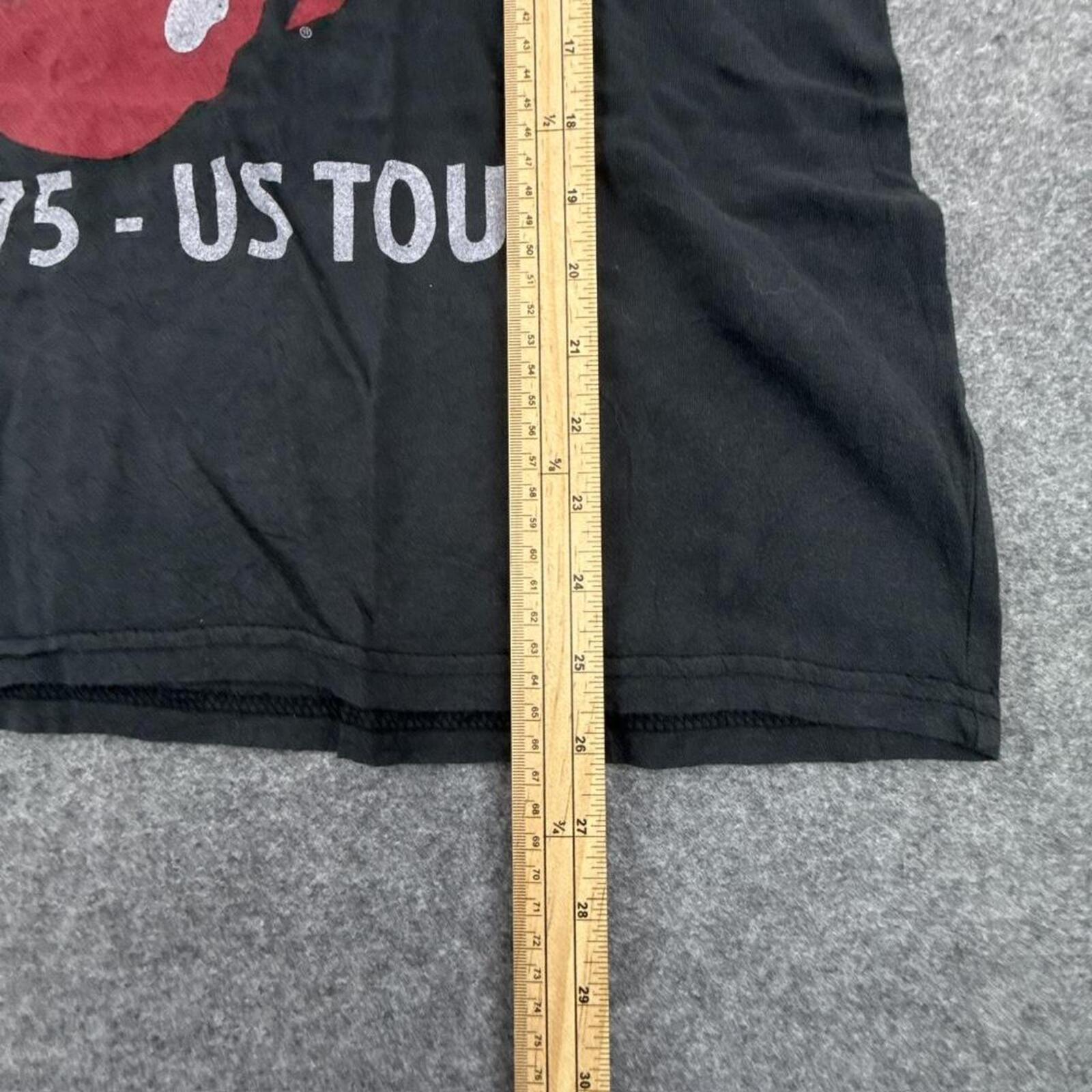 Black Rolling Stones 1975 US Tour T-shirt