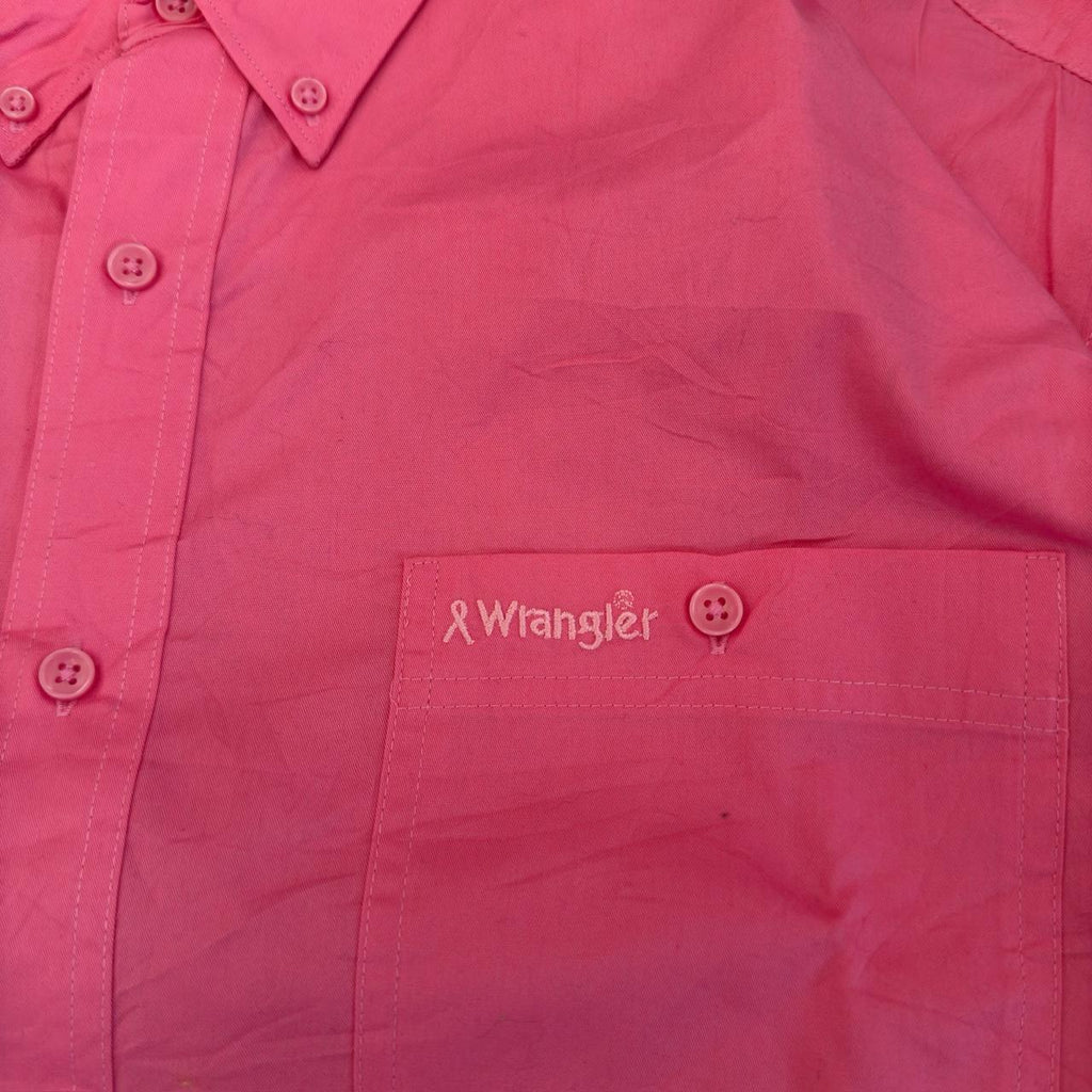 Wrangler Hot Pink Button-up Long-sleeved Shirt Size XL