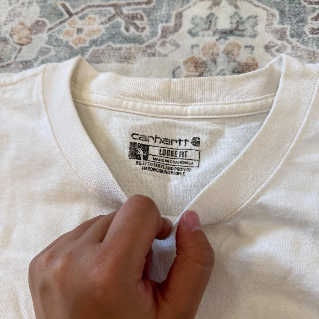 Carhartt Loose Fit White Pocket T-Shirt Size S