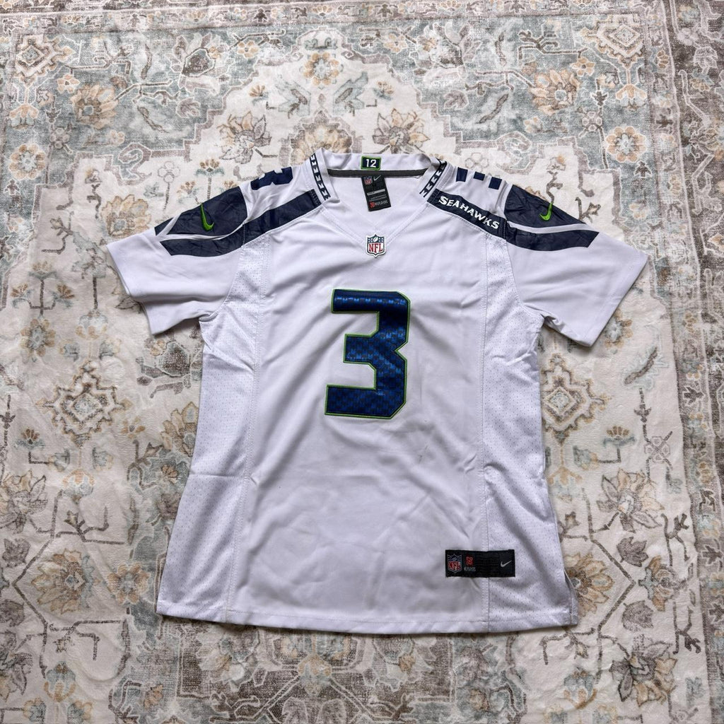 Nike NFL Seahawks Wilson Jersey in White Size M