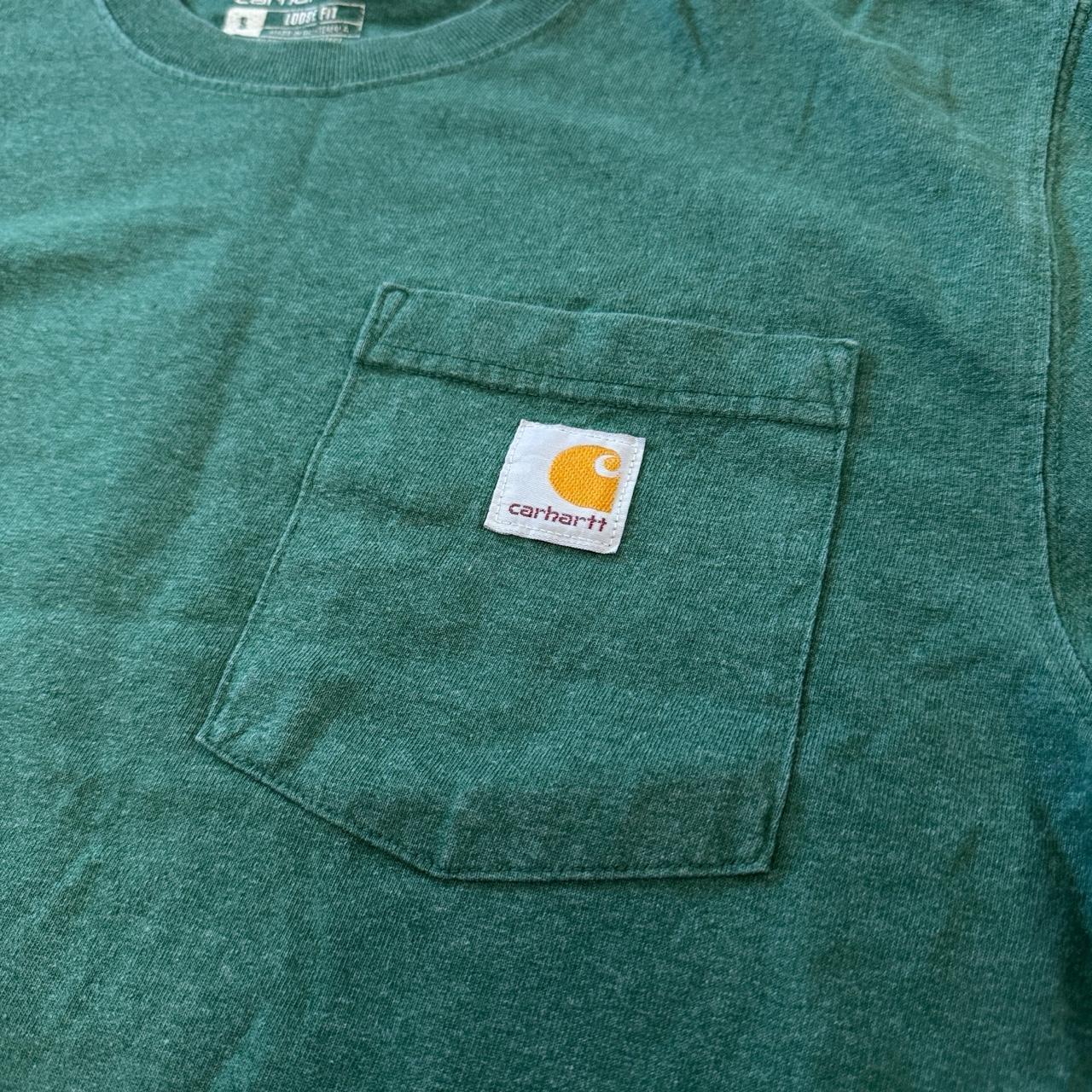 Carhartt Loose Fit Green Pocket T-Shirt Size S
