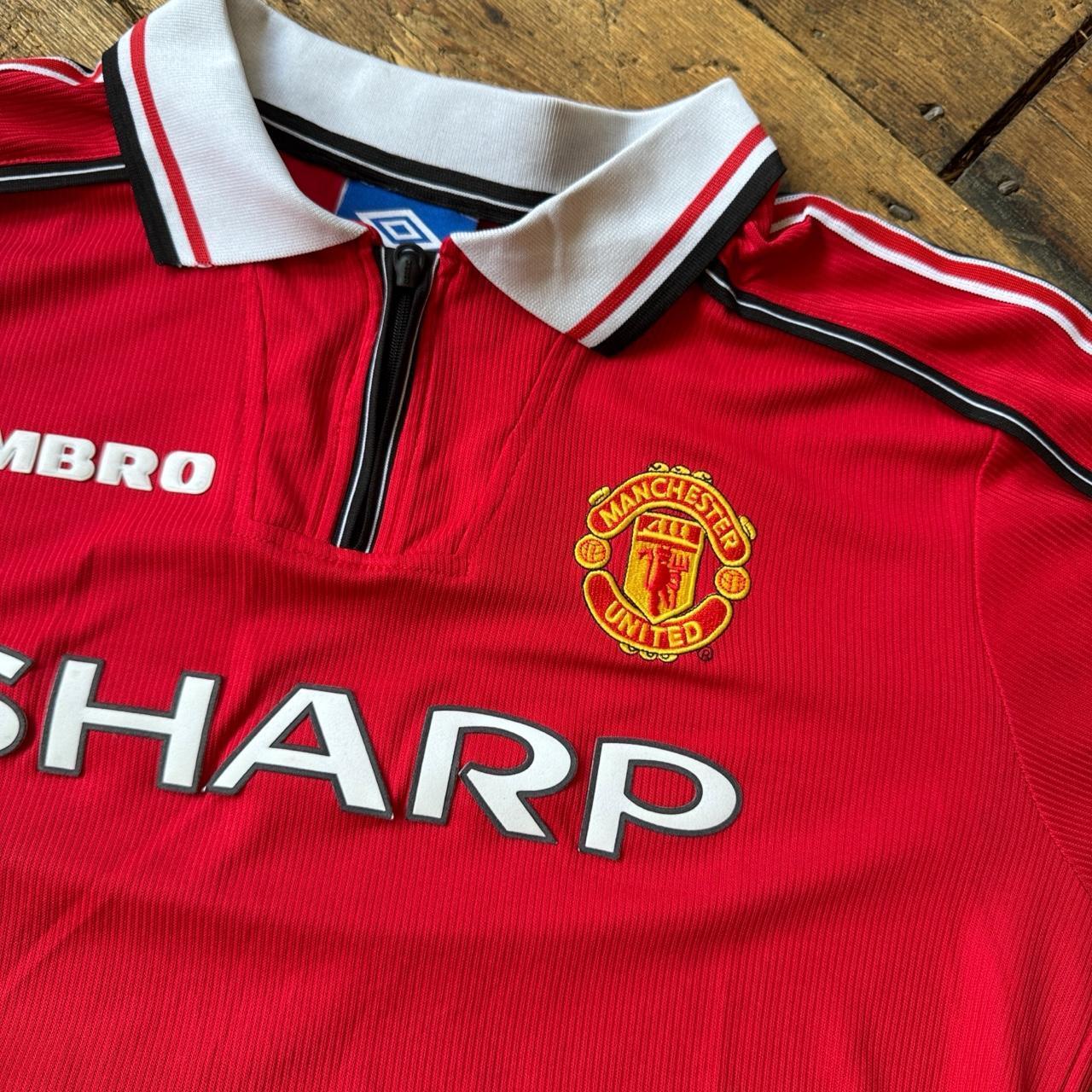 Umbro Vintage Manchester United Zip Collar Jersey Size XL