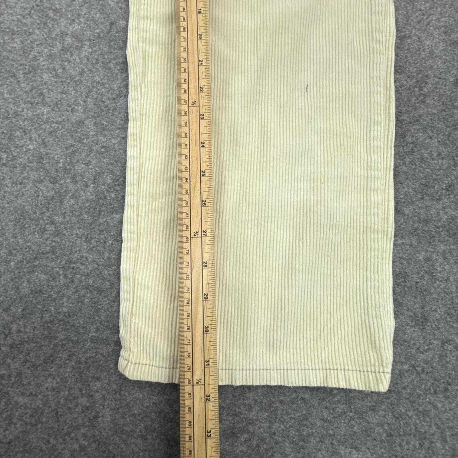 Cream corduroy straight leg trousers