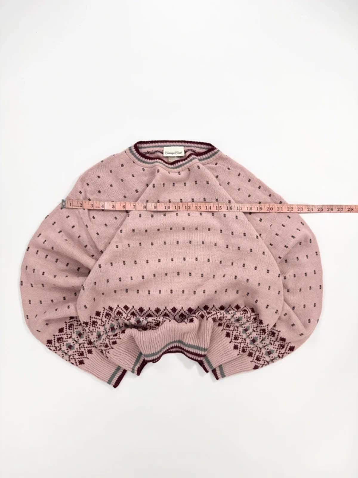 Carriage Court Vintage Knit Jumper Pink Pattern