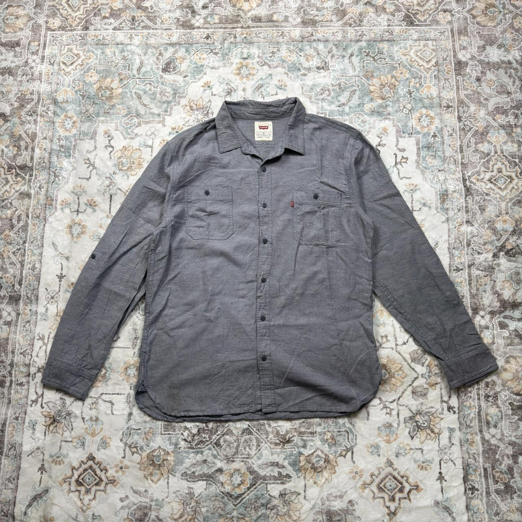 Levi's Gray Button-up Long-sleeved Shirt Size XL