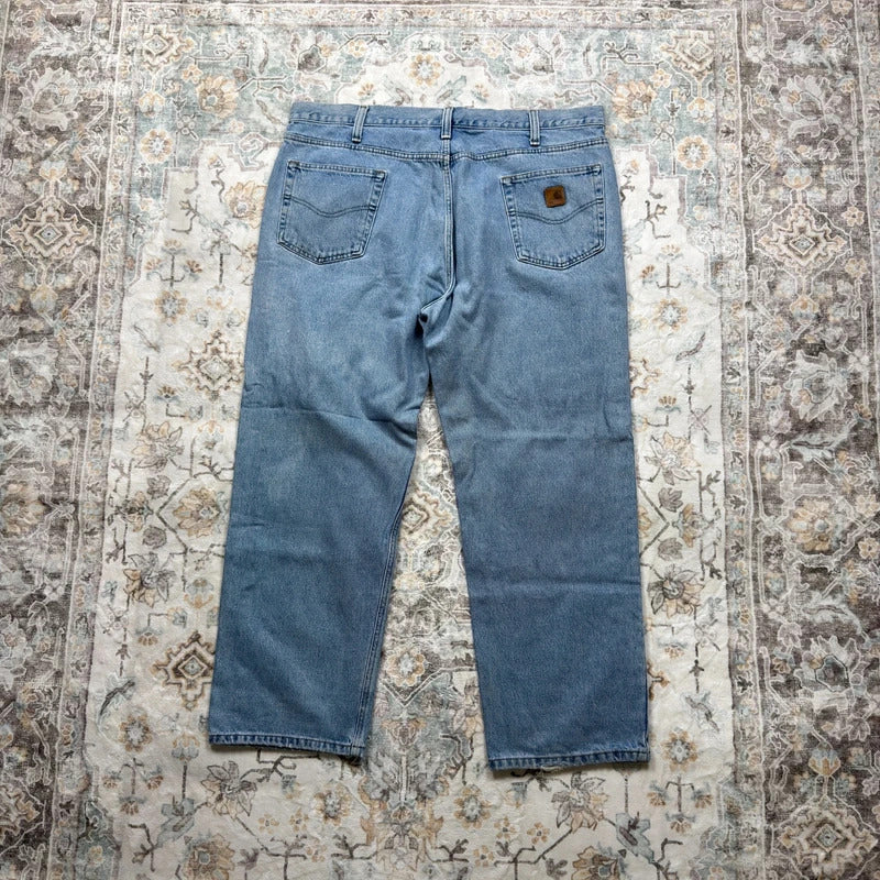 Carhartt Relaxed Fit Light Wash Jeans W42 L30
