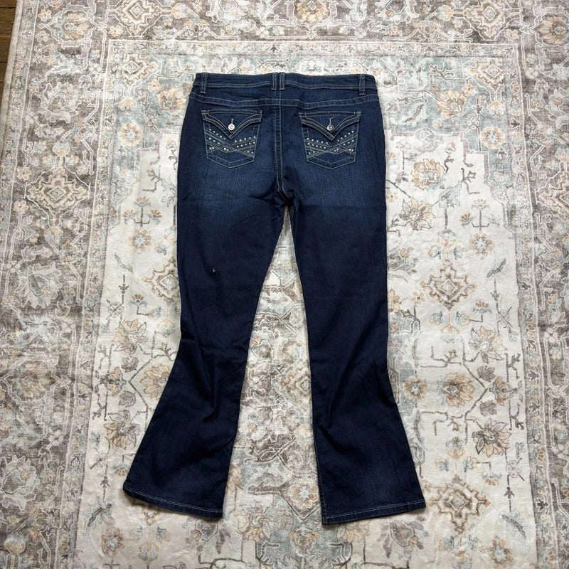 APT. 9 Bootcut Y2K Jeans with Embroidered Pockets