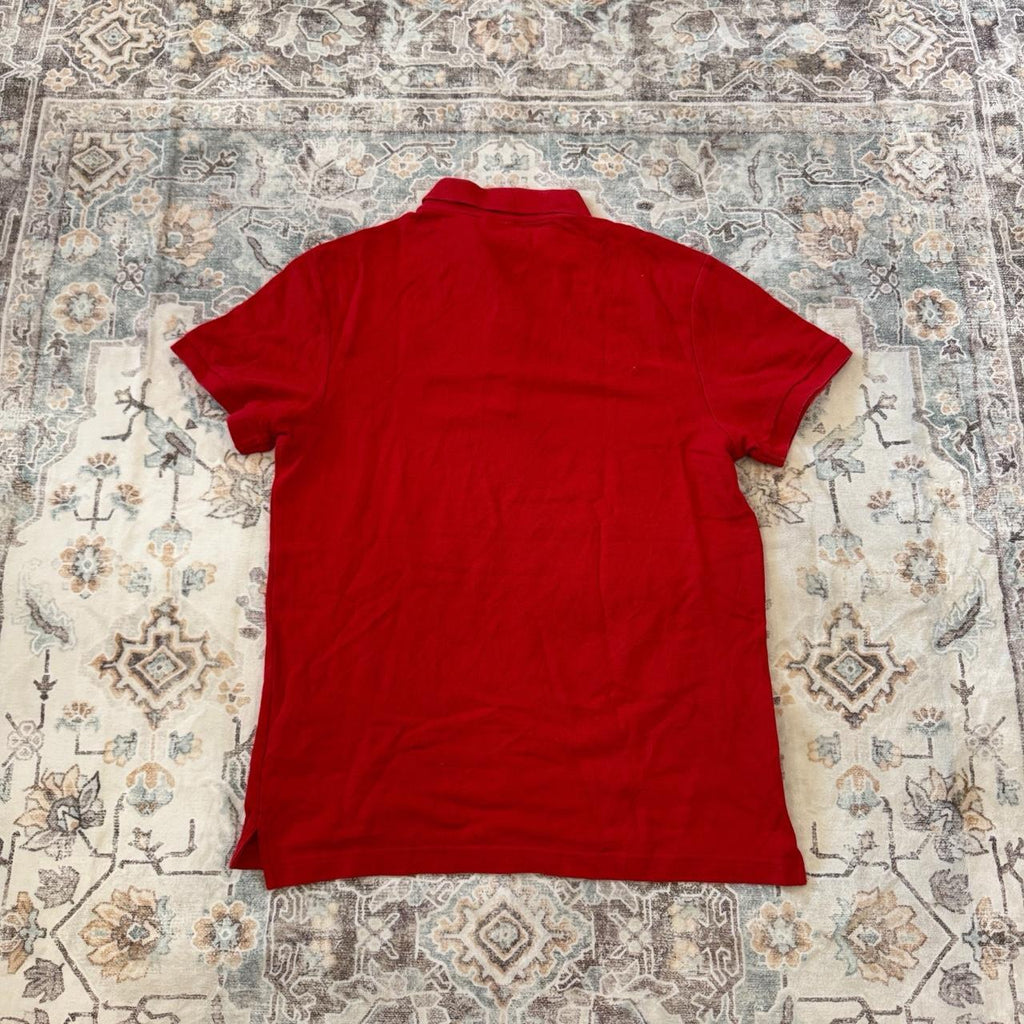 Nike Polo Shirt in Red with White Logo Size M