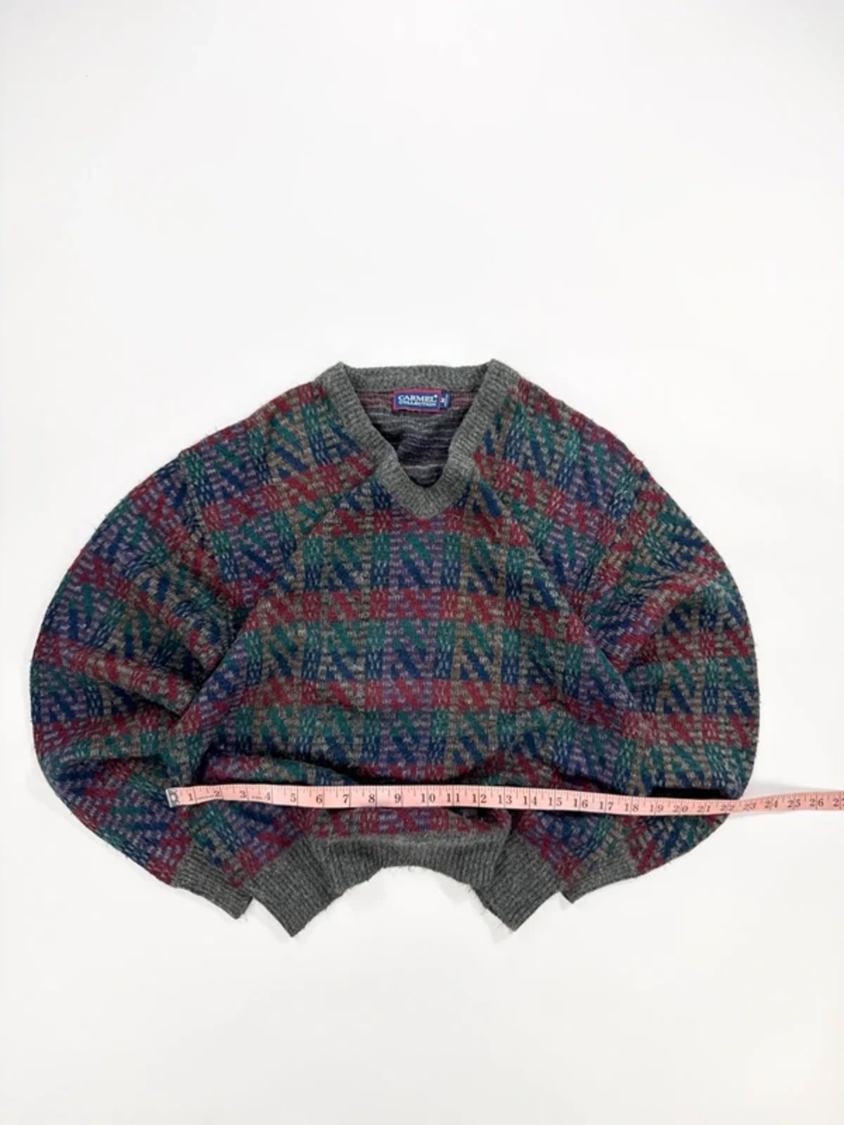 Carmel Collection Vintage Knit Jumper Multicolour Pattern