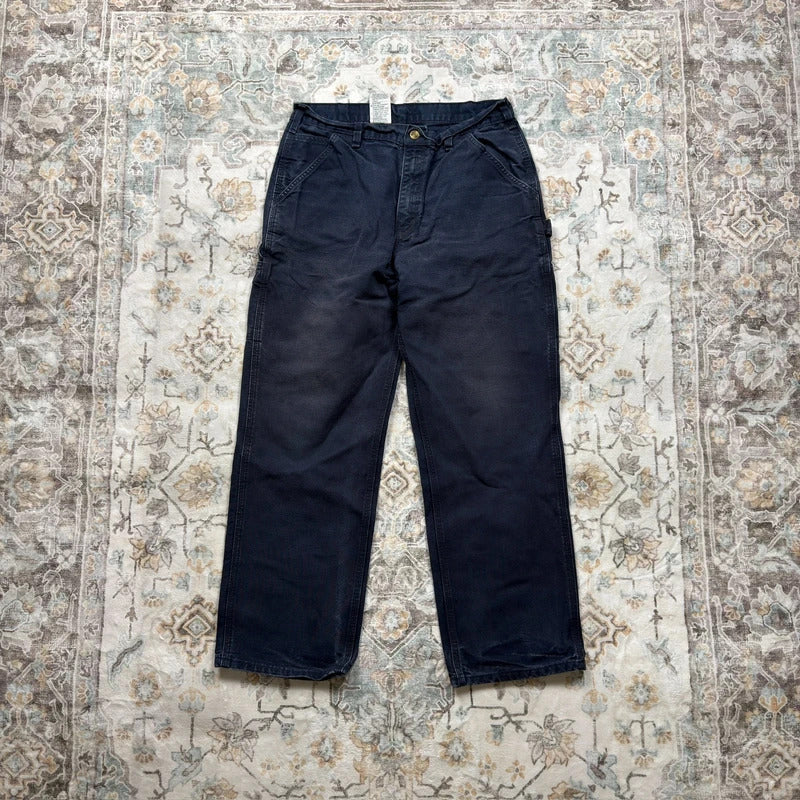 Carhartt Loose Original Fit Cargo Trousers in Navy Blue W34 L30