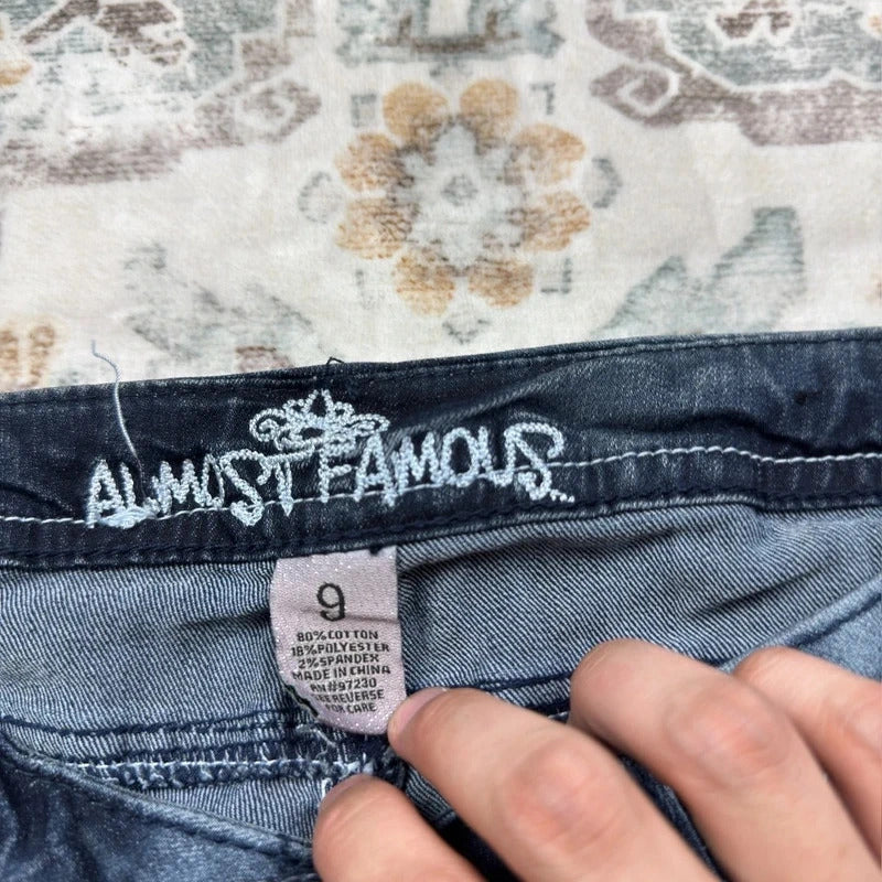 Almost Famous Y2K Ripped Patchwork Skinny Jeans Size 9
