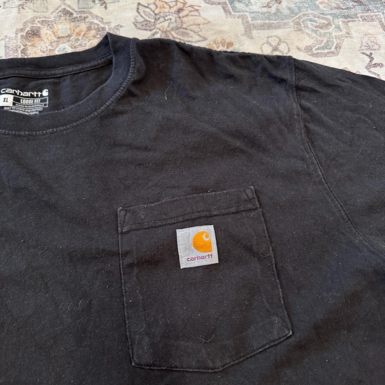 Carhartt Loose Fit Black Pocket T-Shirt Size XL