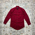 Wrangler Button-up Long-sleeved Shirt in Red Size S