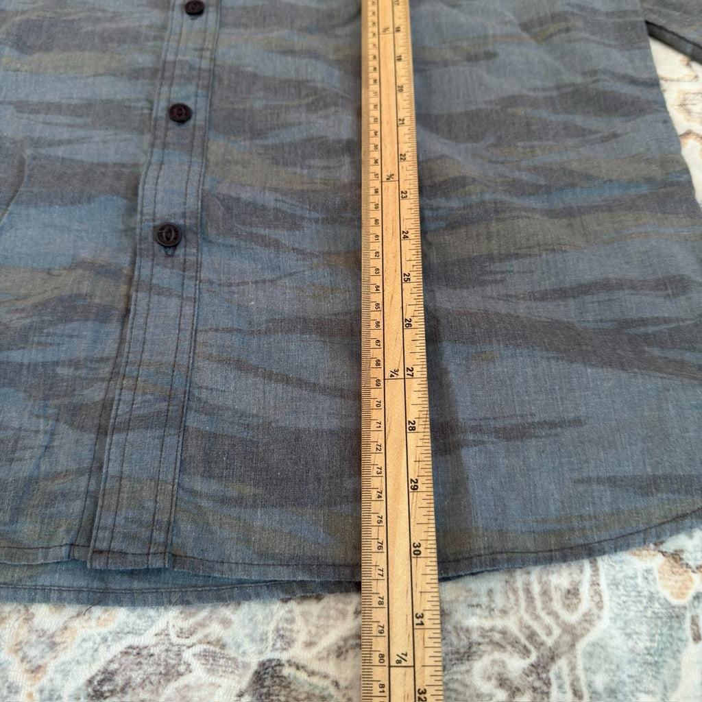 Levi's Blue Patterned Button-up Long-sleeved Shirt Size XL