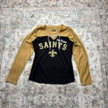NFL New Orleans Saints Long-sleeved Jersey in Black and Gold Women’s Size S