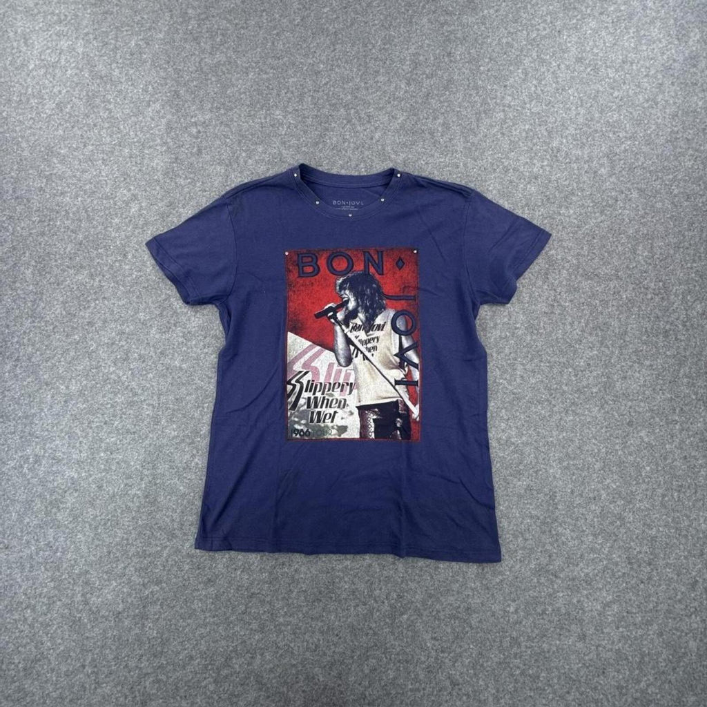 Bon Jovi navy cotton t-shirt #rocknroll