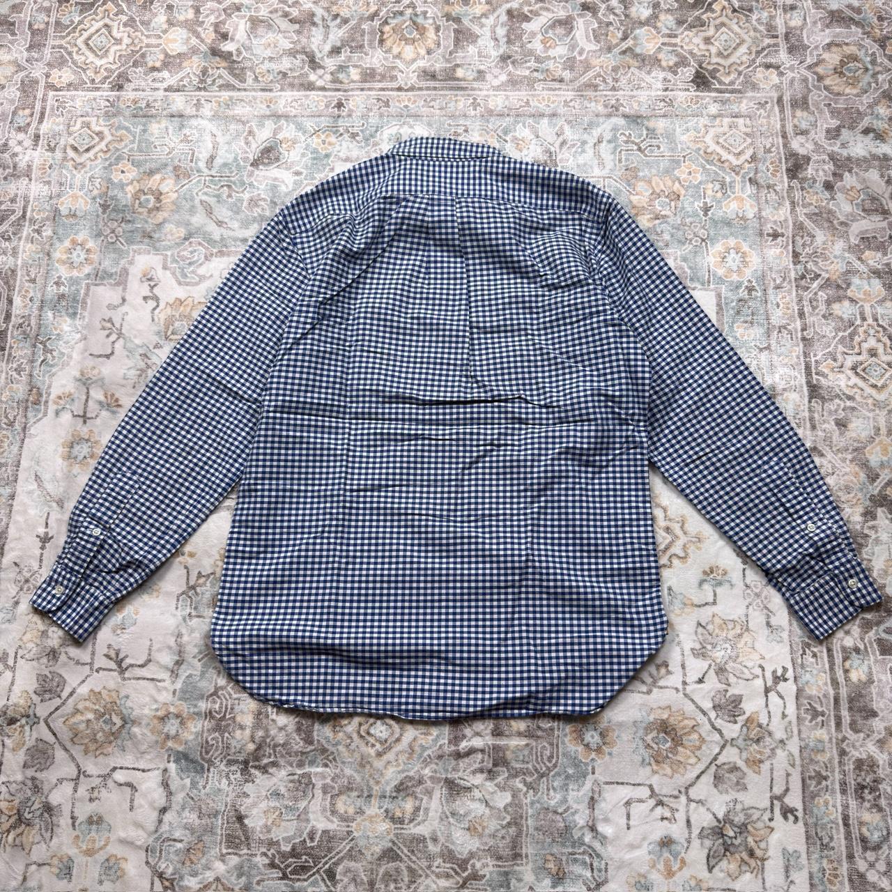 Ralph Lauren Classic Fit Blue Gingham Long-sleeved Button-up Shirt Size M