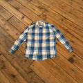 Wrangler Jeans Co. Blue and White Plaid Button-up Shirt Size M