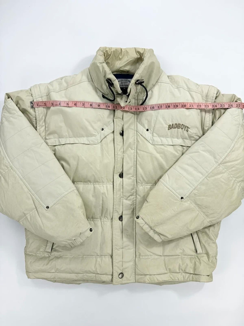 Bad Boys Vintage Puffer Jacket Cream