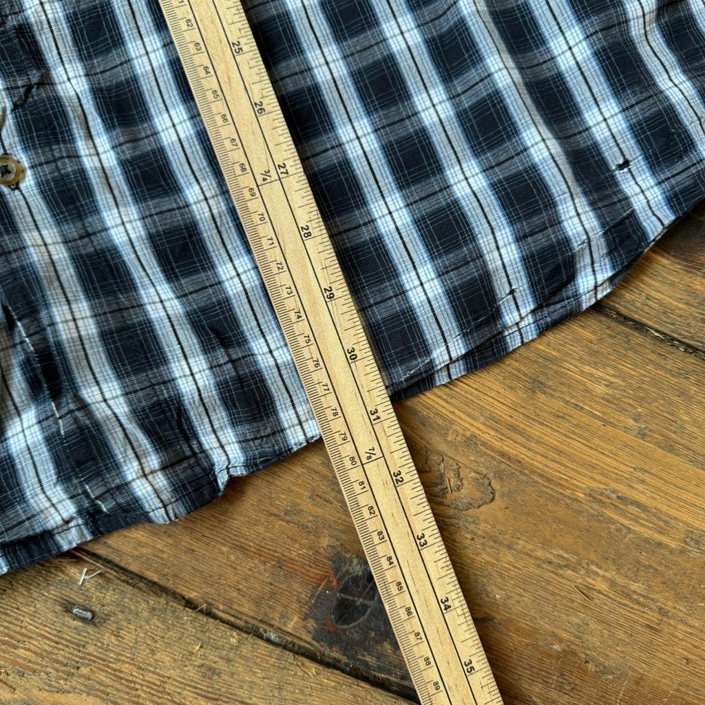 Wrangler Black and White Plaid Button-up Shirt Size 3XL