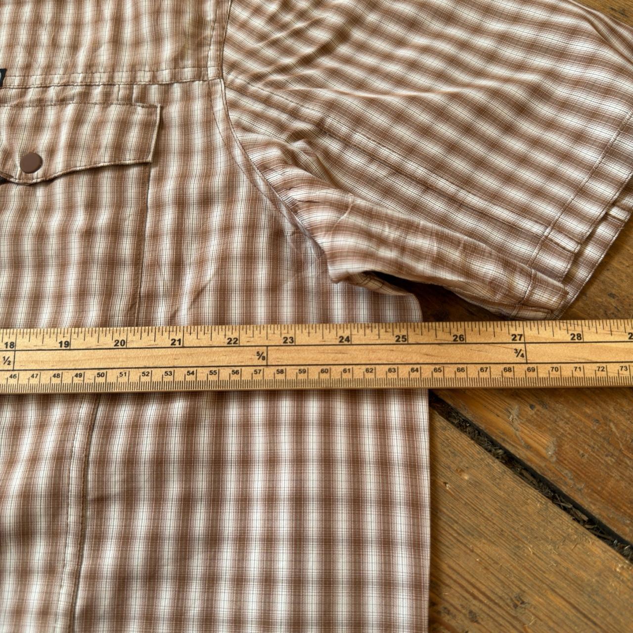 All Terrain Gear x Wrangler Brown and White Checkered Button-up Shirt