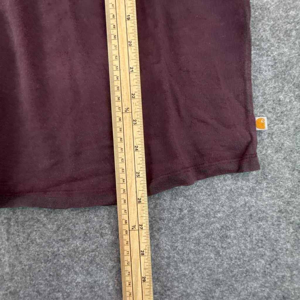 Burgundy Carhartt V-neck t-shirt #Carhartt