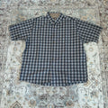 Lee Blue and Gray Plaid Button-up Shirt Size 2XL