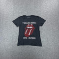 The Rolling Stones 1975 US Tour black t-shirt