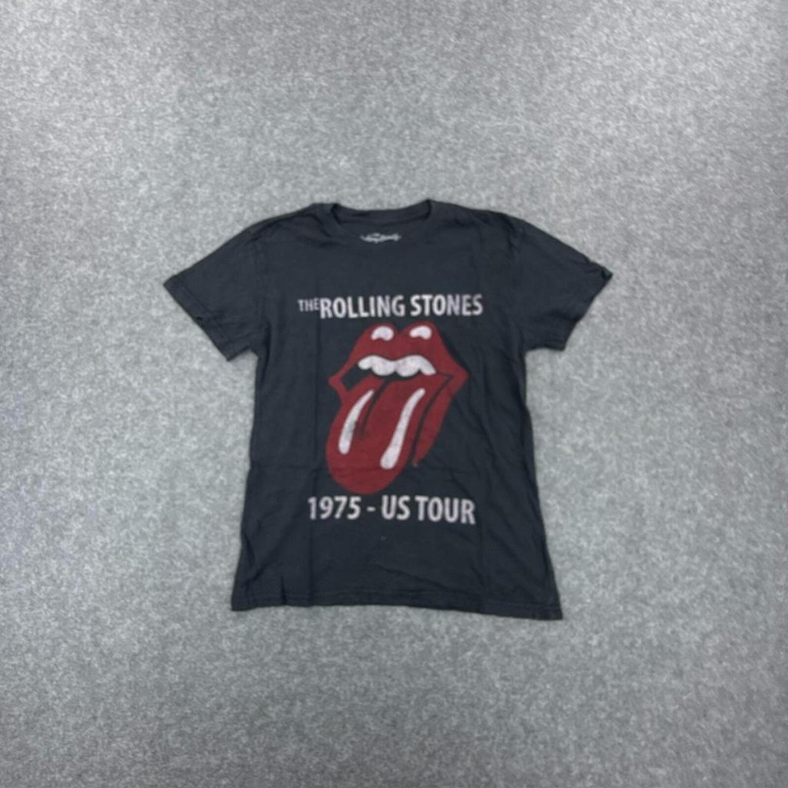 The Rolling Stones 1975 US Tour black t-shirt