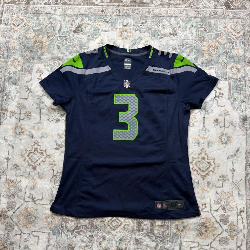 Nike NFL Russell Wilson Jersey in Navy Women’s Size L