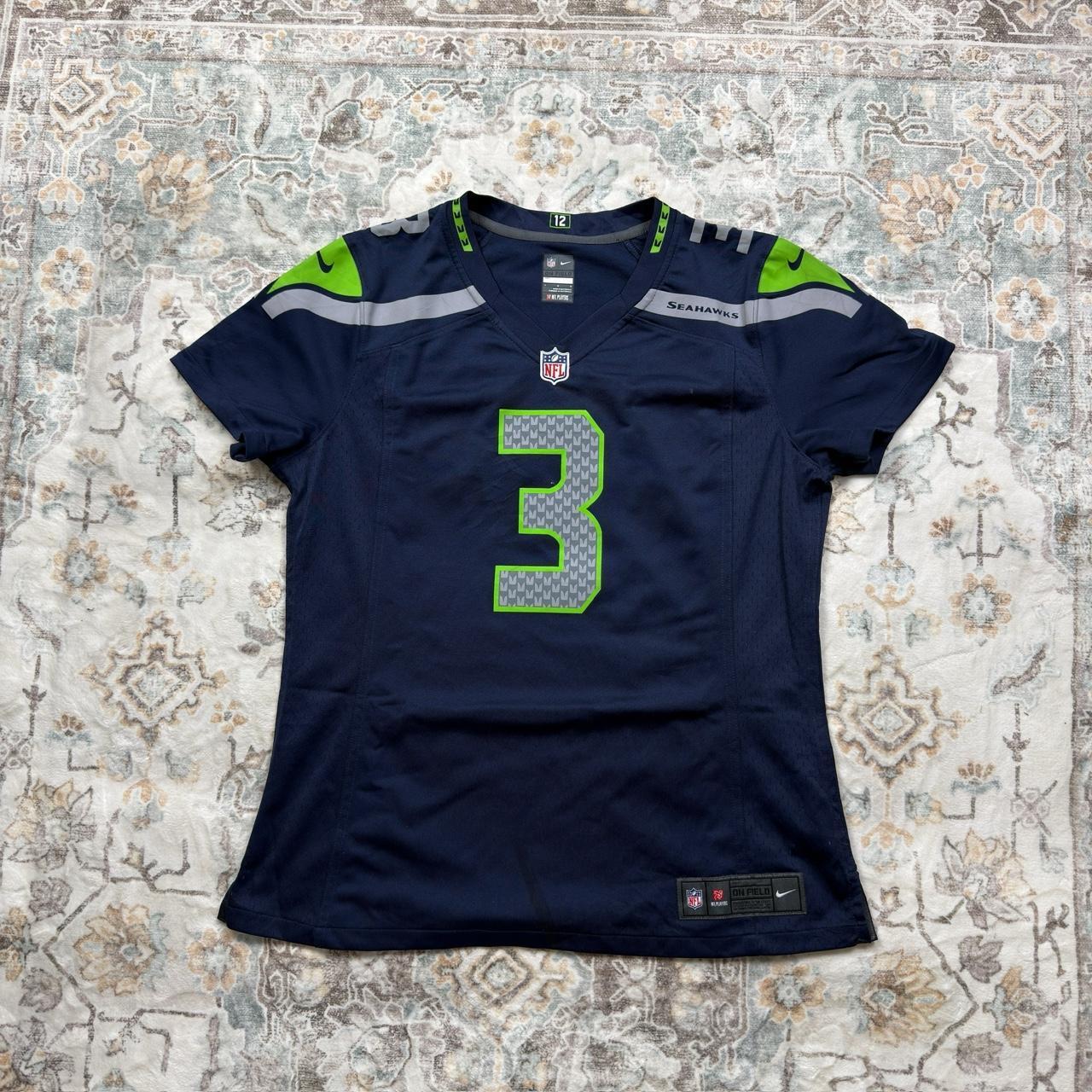 Nike NFL Russell Wilson Jersey in Navy Women’s Size L