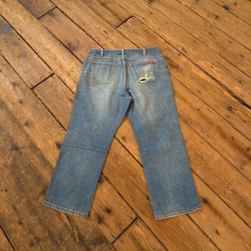 Dickies Distressed Back Pocket Medium Wash Jeans W35