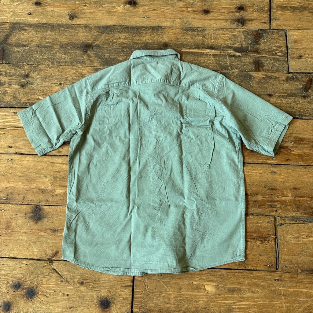 Wrangler Mint Green Short-sleeved Button-up Shirt Size L