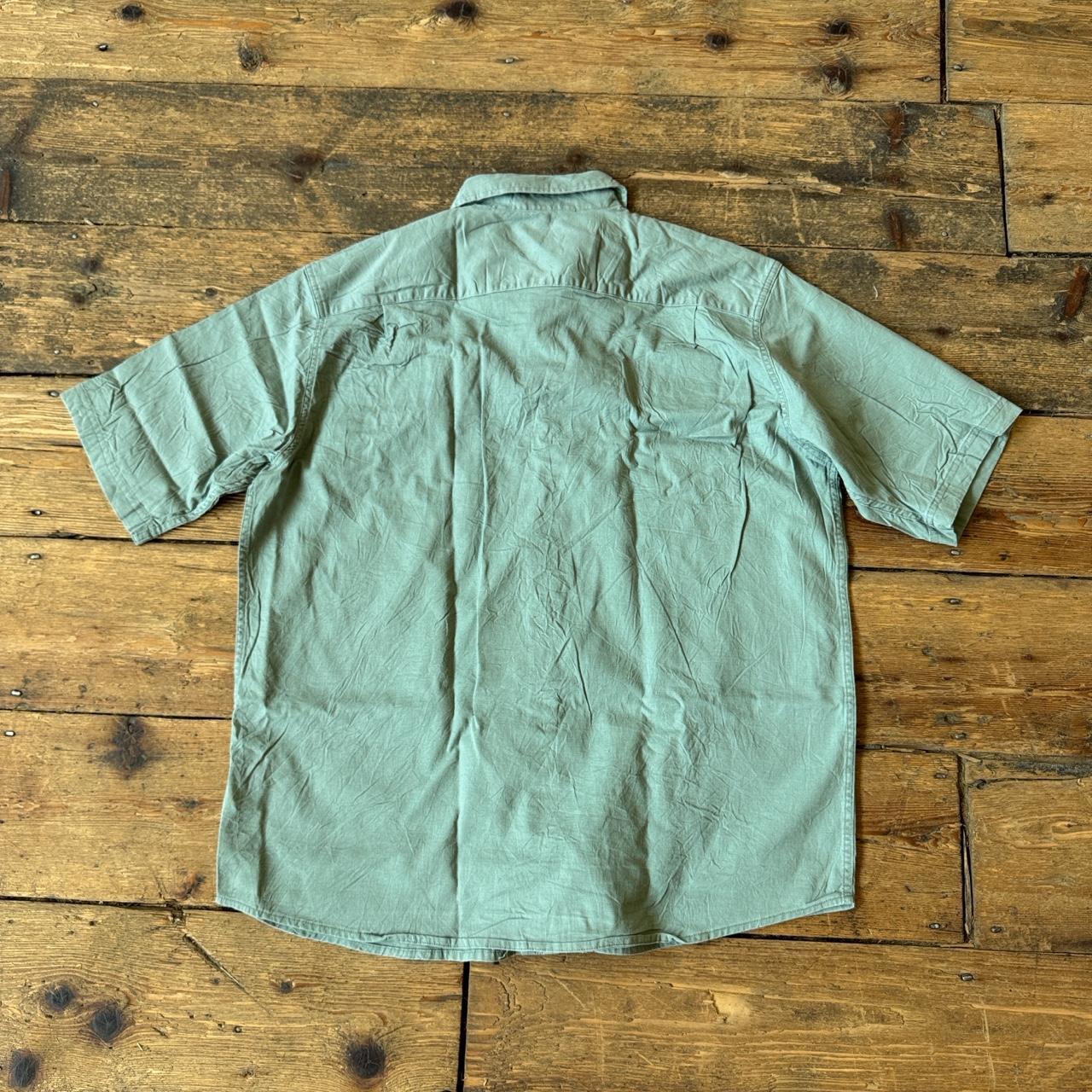 Wrangler Mint Green Short-sleeved Button-up Shirt Size L