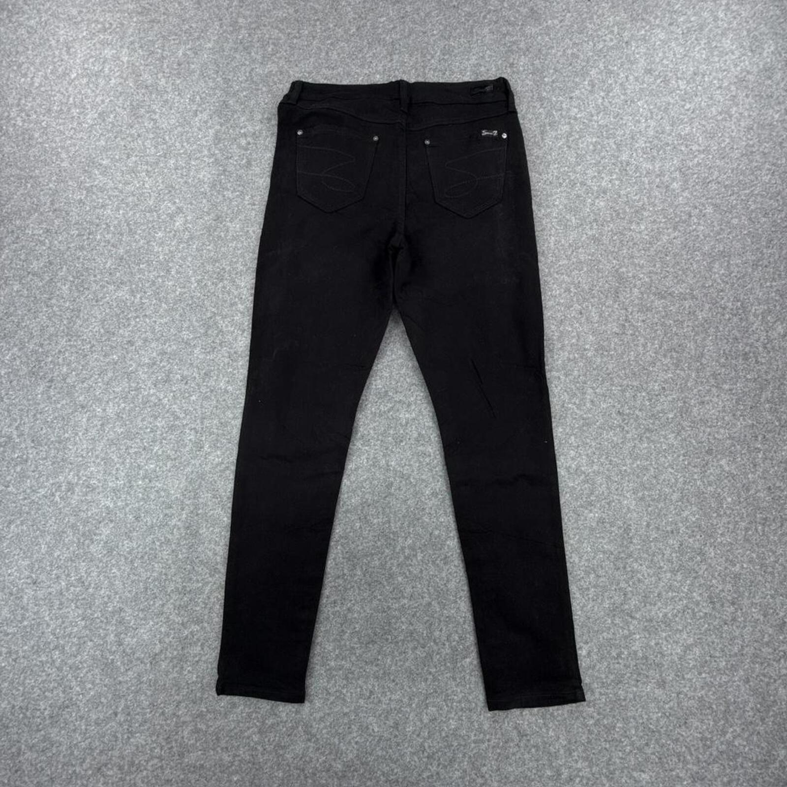 Seven7 women's Y2K hip-hop black skinny jeans