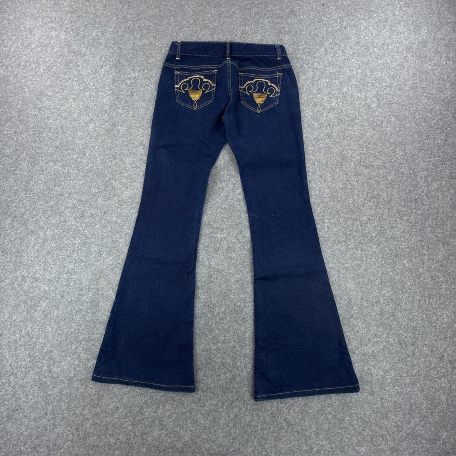 Look at me women's Y2K dark blue flared jeans #flares