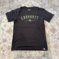 Carhartt Relaxed Fit T-Shirt in Black with Light Green Logo Size S