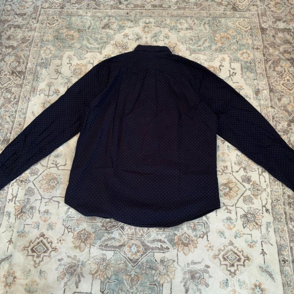 Levi's Polka Dot Button-up Long-sleeves Shirt in Navy Blue Size XL