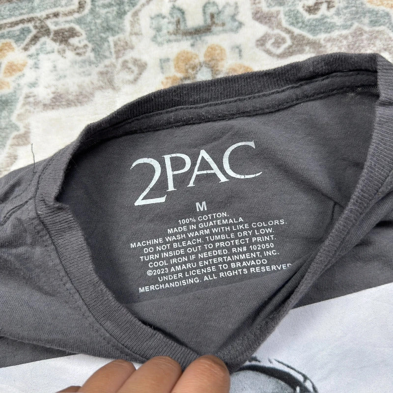 2PAC Gray Tour Merch T-Shirt Size M