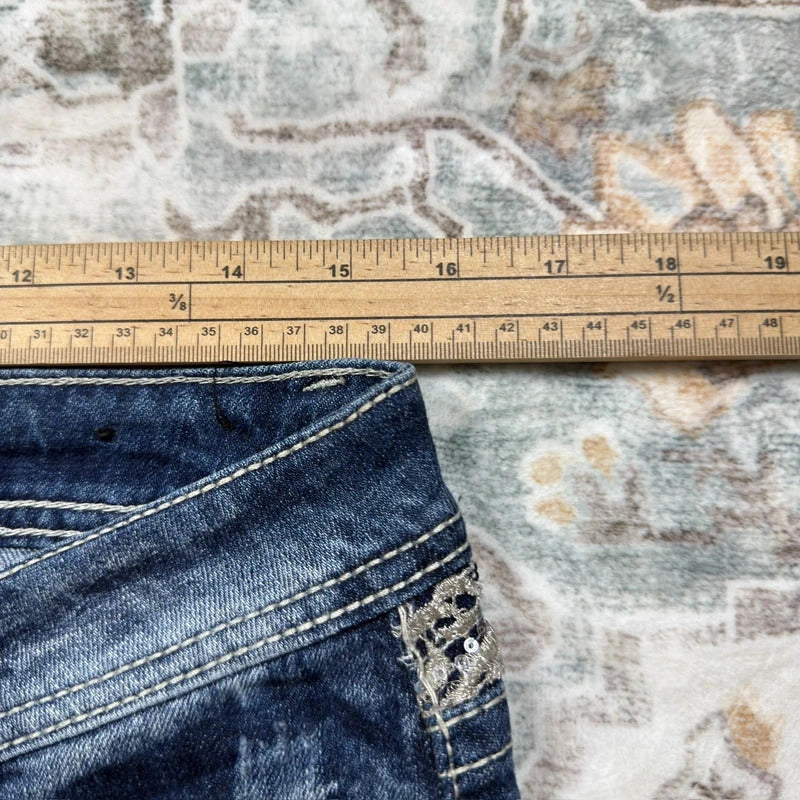 Premier Y2K Flared Jeans with Embroidery Design Size 7/8