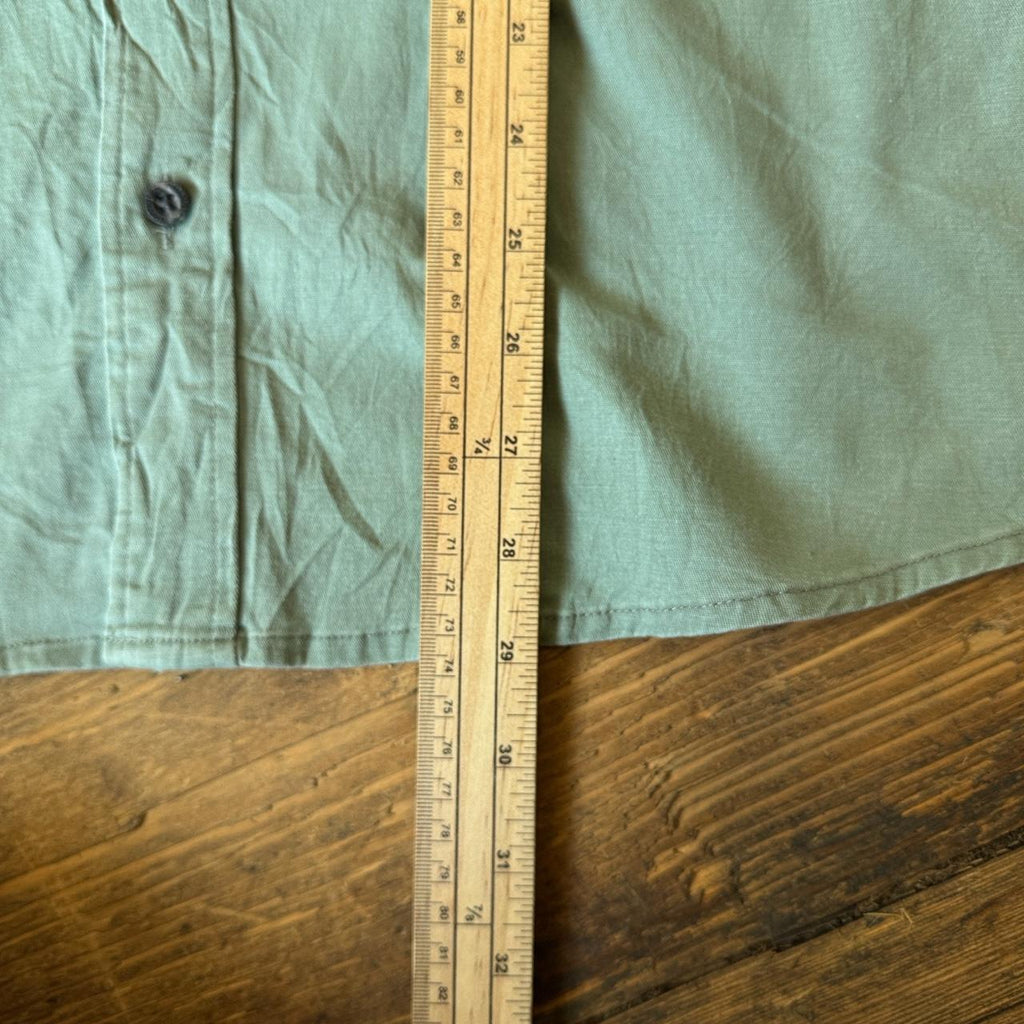 Wrangler Mint Green Short-sleeved Button-up Shirt Size L