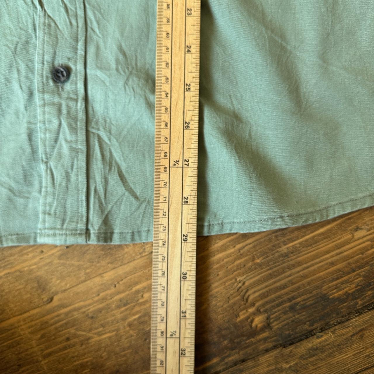 Wrangler Mint Green Short-sleeved Button-up Shirt Size L
