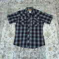 Wrangler Western Fashion Snap Shirts Button-up Short-sleeved Shirt Size M