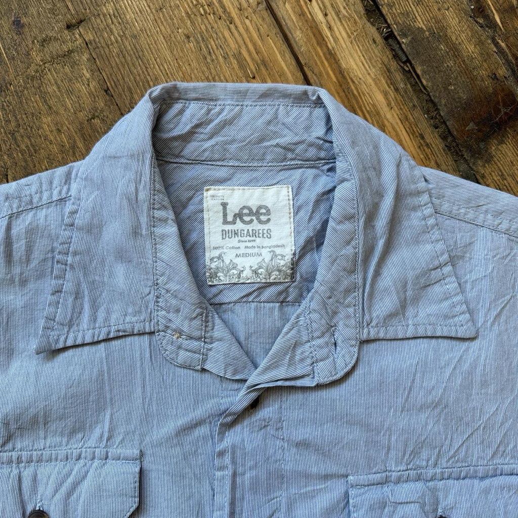 Lee Dungarees Light Blue Short-sleeved Button-up Shirt Size M