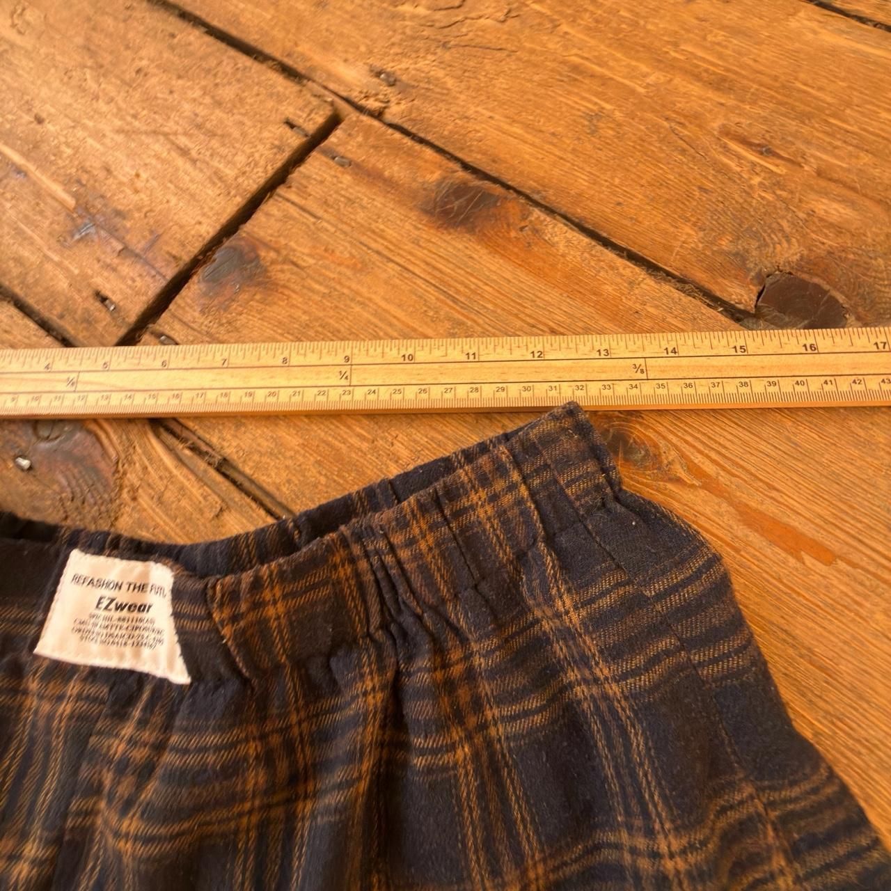 EZwear Brown and Navy Plaid Shorts Size M