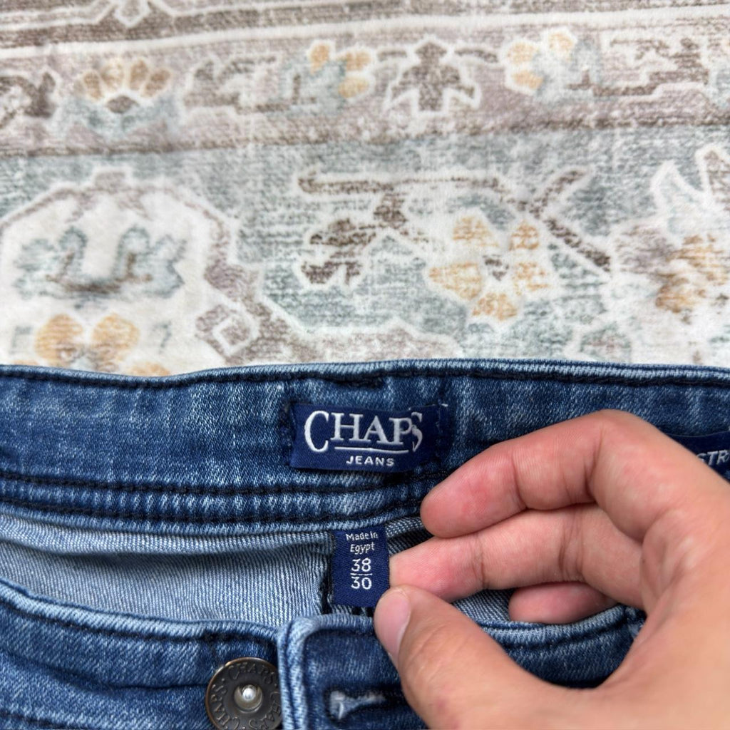 Chaps Slim Straight Medium Wash Blue Jeans W38 L30
